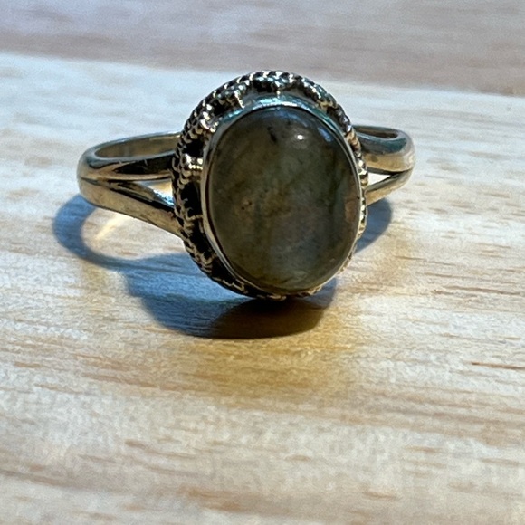 Artisan Jewelry - 925 STERLING SILVER GEMSTONE RING LABRADORITE SIZE 7.25-7.5